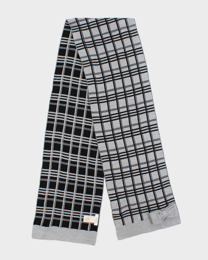 Vintage Kate Spade Check Bow Reversible Unisex Scarf