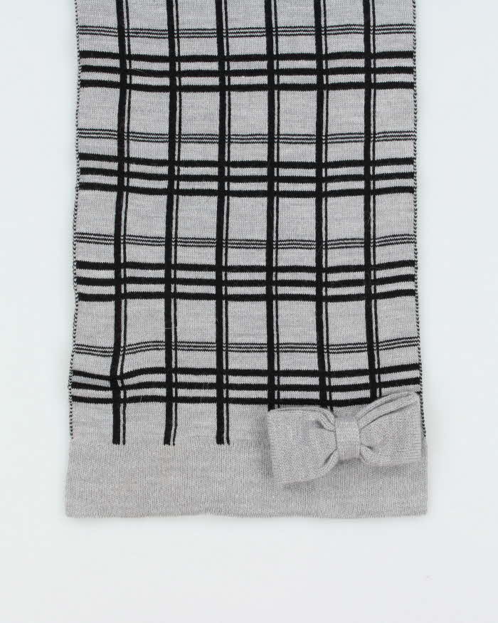 Vintage Kate Spade Check Bow Reversible Unisex Scarf