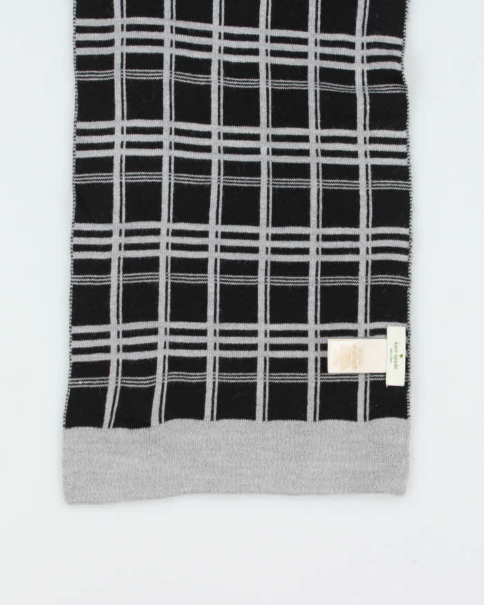 Vintage Kate Spade Check Bow Reversible Unisex Scarf
