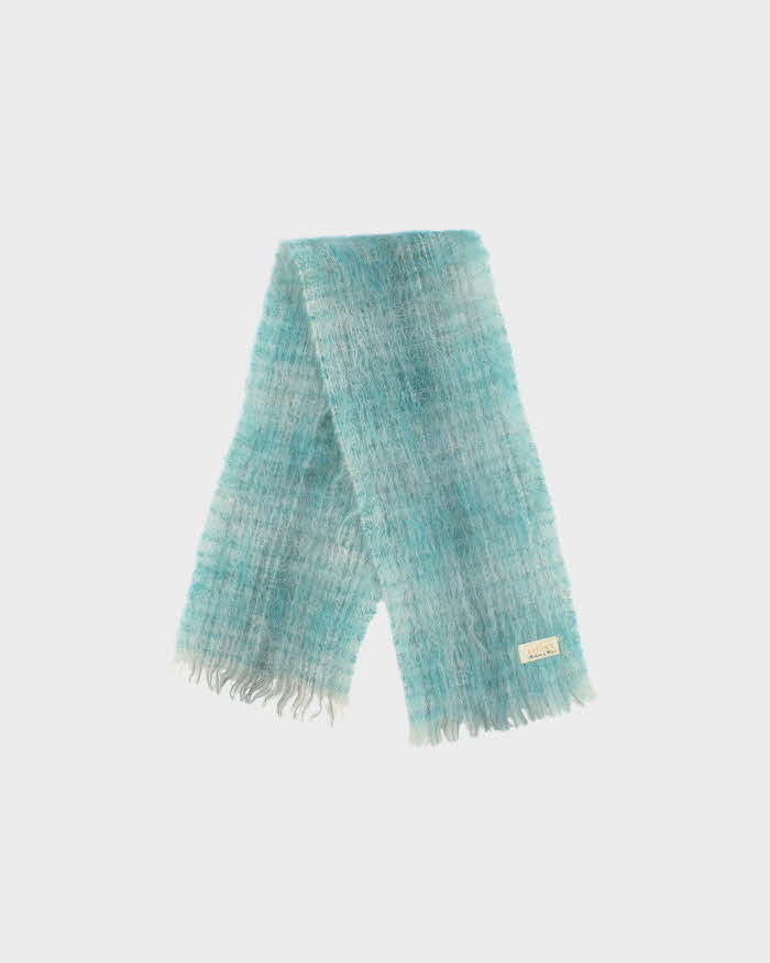 Vintage 1970s Eaton's Scottish Mohair &amp; Wool Blend Fringed Scarf