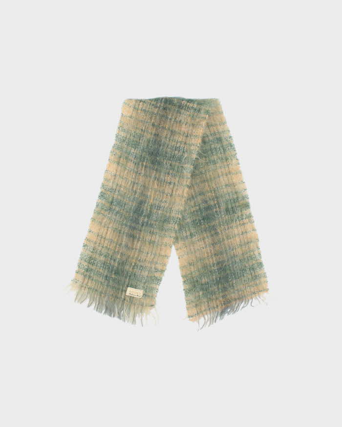 Vintage 1970s Eaton's Scottish Mohair &amp; Wool Blend Fringed Scarf