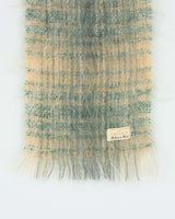 Vintage 1970s Eaton's Scottish Mohair &amp; Wool Blend Fringed Scarf