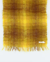 Vintage 1970s HBC The Bay Scottish Made Large Plaid Mohair &amp; Wool Blend Fringed Scarf
