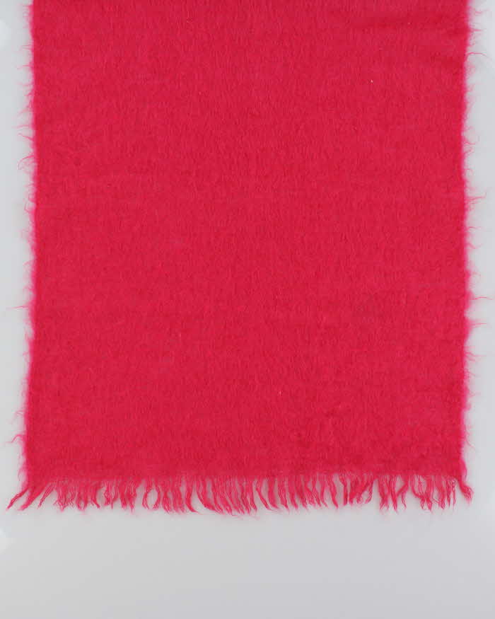 Vintage 1970s Glen Cree Scottish Made Oversized Mohair Fringed Scarf