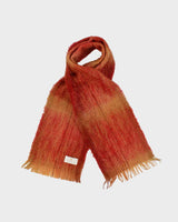 Vintage 1990s Calzeat Of Scotland Mohair Wool Blend Fringed Scarf