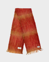 Vintage 1990s Calzeat Of Scotland Mohair Wool Blend Fringed Scarf