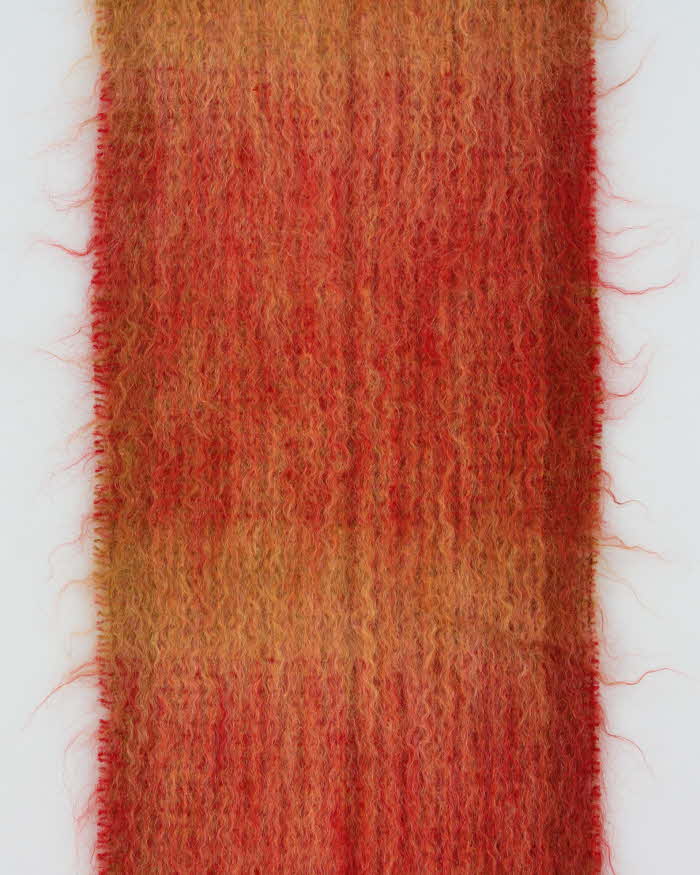 Vintage 1990s Calzeat Of Scotland Mohair Wool Blend Fringed Scarf