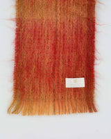 Vintage 1990s Calzeat Of Scotland Mohair Wool Blend Fringed Scarf