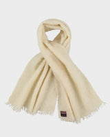 Vintage 1970s Donegal Design Mohair Wool Blend Oversized Fringed Scarf