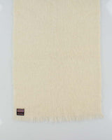 Vintage 1970s Donegal Design Mohair Wool Blend Oversized Fringed Scarf
