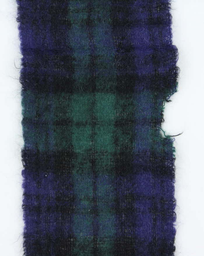 Vintage All Mohair Pile Check Scarf