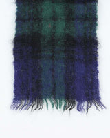 Vintage All Mohair Pile Check Scarf