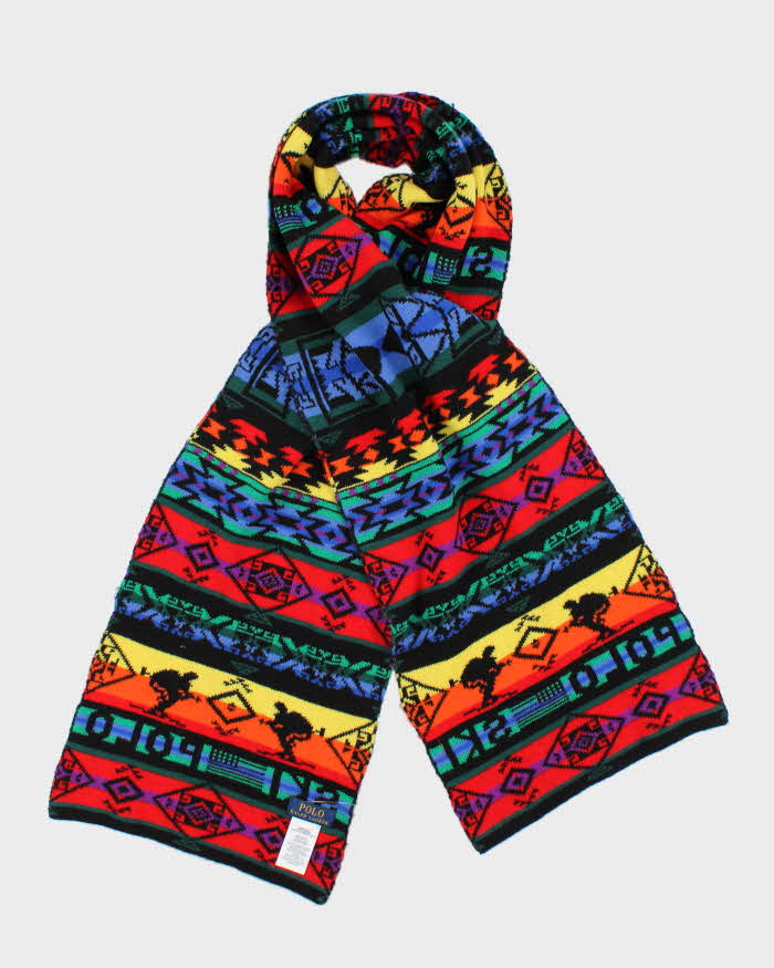 Vintage Ralph Lauren Polo Ski Wool Blend Scarf