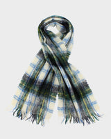 Vintage 60s Mohair &amp; Wool Checked Large Scarf
