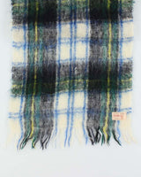 Vintage 60s Mohair &amp; Wool Checked Large Scarf