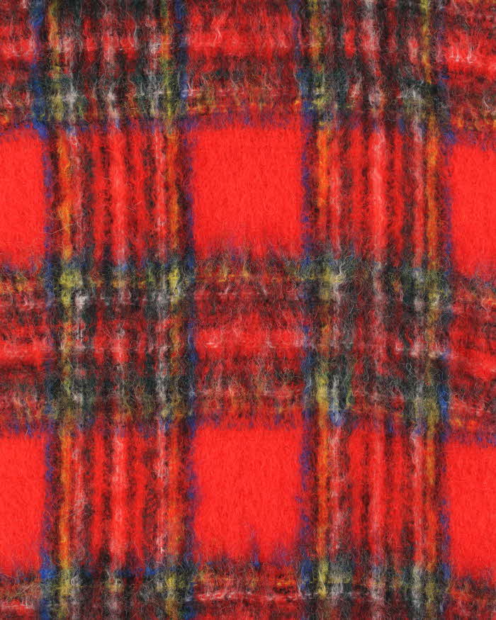 Vintage Glentana Mohair &amp; Wool Tartan Large Scarf
