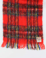 Vintage Glentana Mohair &amp; Wool Tartan Large Scarf