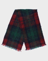 Vintage Glentana Mohair &amp; Wool Check Large Scarf
