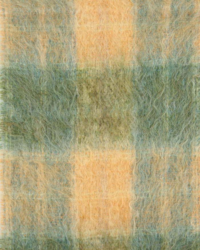 Vintage 60s Andrew Stewart Mohair & Wool Check Scarf