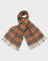 Vintage Burberry Nova Check Cashmere &amp; Wool Scarf