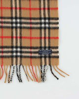 Vintage Burberry Nova Check Cashmere &amp; Wool Scarf