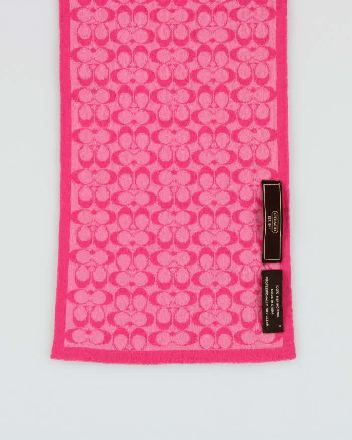 Vintage Y2k 00s Coach Merino Wool Scarf