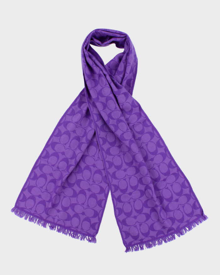 Vintage Y2k 00s Coach Merino Wool Scarf