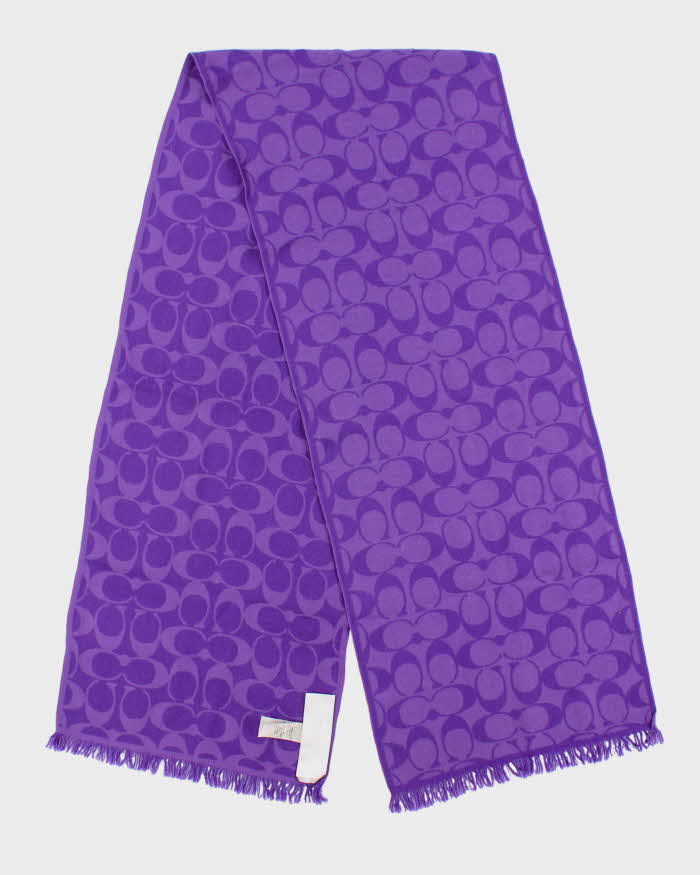 Vintage Y2k 00s Coach Merino Wool Scarf