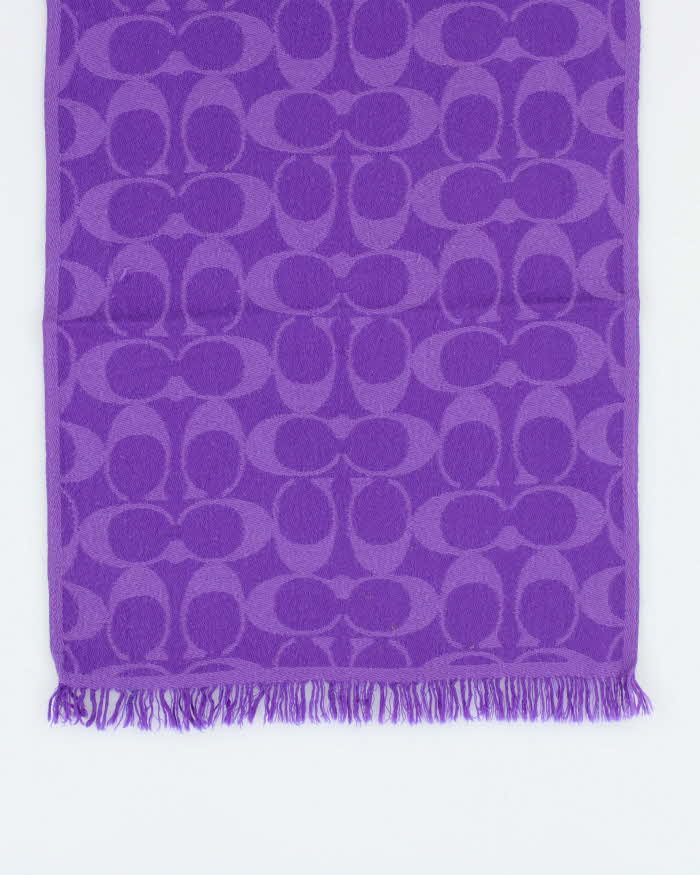 Vintage Y2k 00s Coach Merino Wool Scarf
