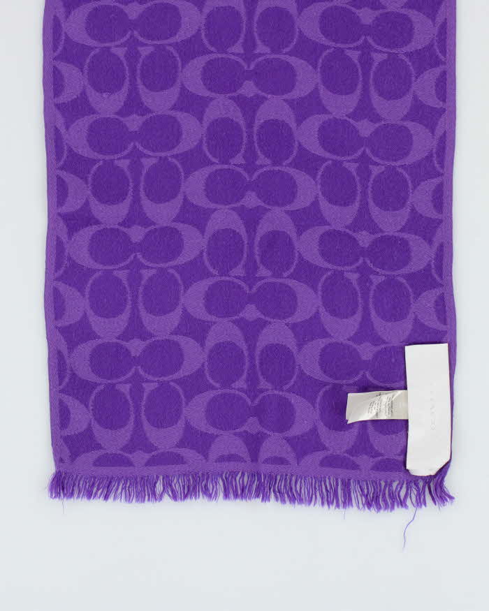 Vintage Y2k 00s Coach Merino Wool Scarf