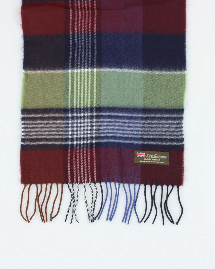 Vintage Checked Cashmere Scarf