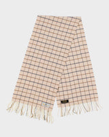 Vintage 1990s Aquascutum Made In England Cashmere Check Scarf