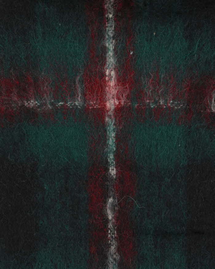 Vintage 1980s Haxap Mohair Wool Tartan Scarf