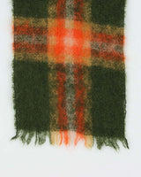Vintage 1980s Mohair Wool Plaid Scarf