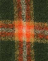 Vintage 1980s Mohair Wool Plaid Scarf