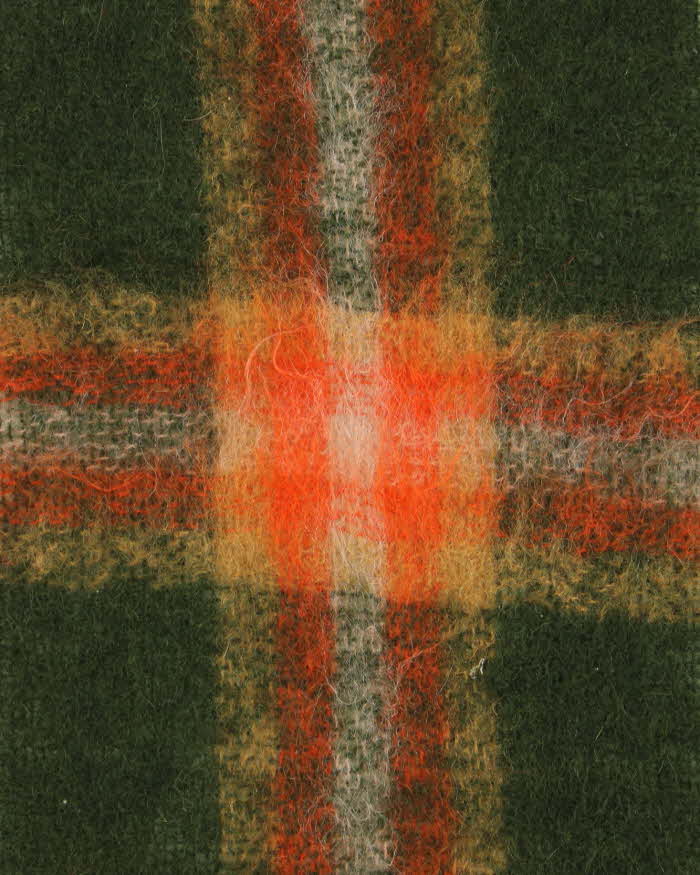 Vintage 1980s Mohair Wool Plaid Scarf