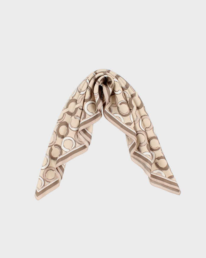 Vintage Y2K 00s Coach Monogram Silk Scarf