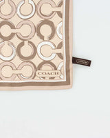 Vintage Y2K 00s Coach Monogram Silk Scarf