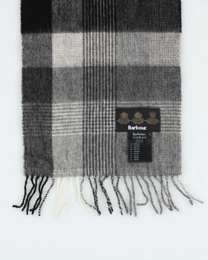 DSWT Barbour Thursby Check Fringed Lambswool Scarf