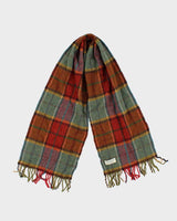 Vintage 1990s John Hanley Woven In Ireland Tartan Lambswool Scarf