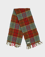 Vintage 1990s John Hanley Woven In Ireland Tartan Lambswool Scarf