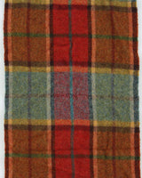 Vintage 1990s John Hanley Woven In Ireland Tartan Lambswool Scarf