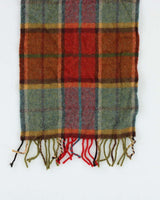 Vintage 1990s John Hanley Woven In Ireland Tartan Lambswool Scarf