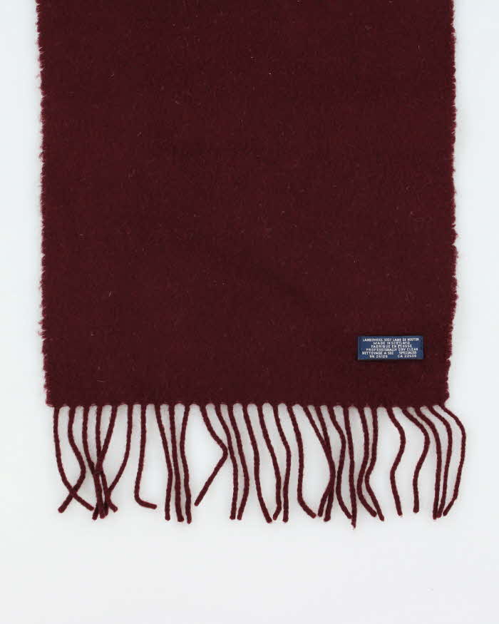 Vintage Y2K 00s Polo Ralph Lauren Made In Scotland Fringed Lambswool Scarf