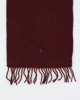 Vintage Y2K 00s Polo Ralph Lauren Made In Scotland Fringed Lambswool Scarf