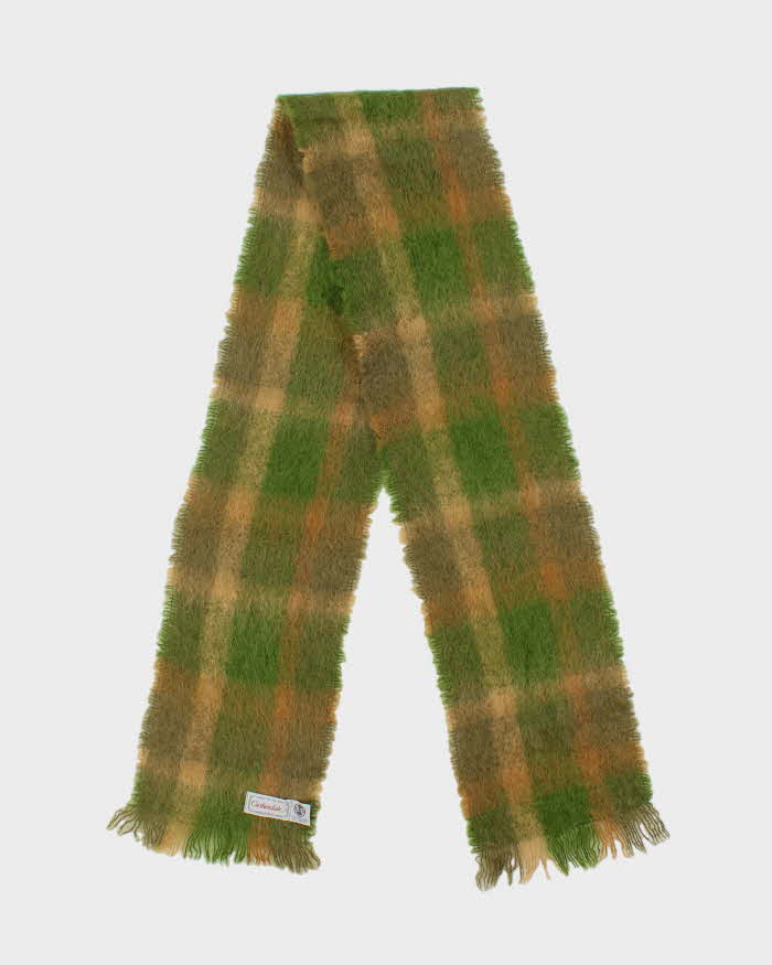 Vintage 1990s Cushendale Made In Ireland Mohair Tartan Scarf