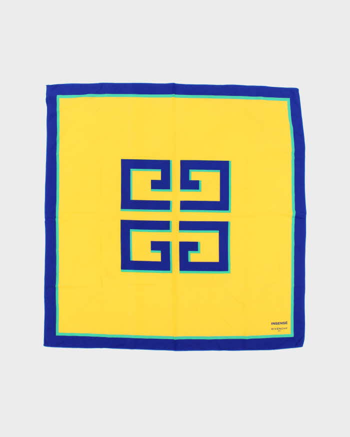 Vintage 1980s Givenchy Insense Crepe Logo Scarf