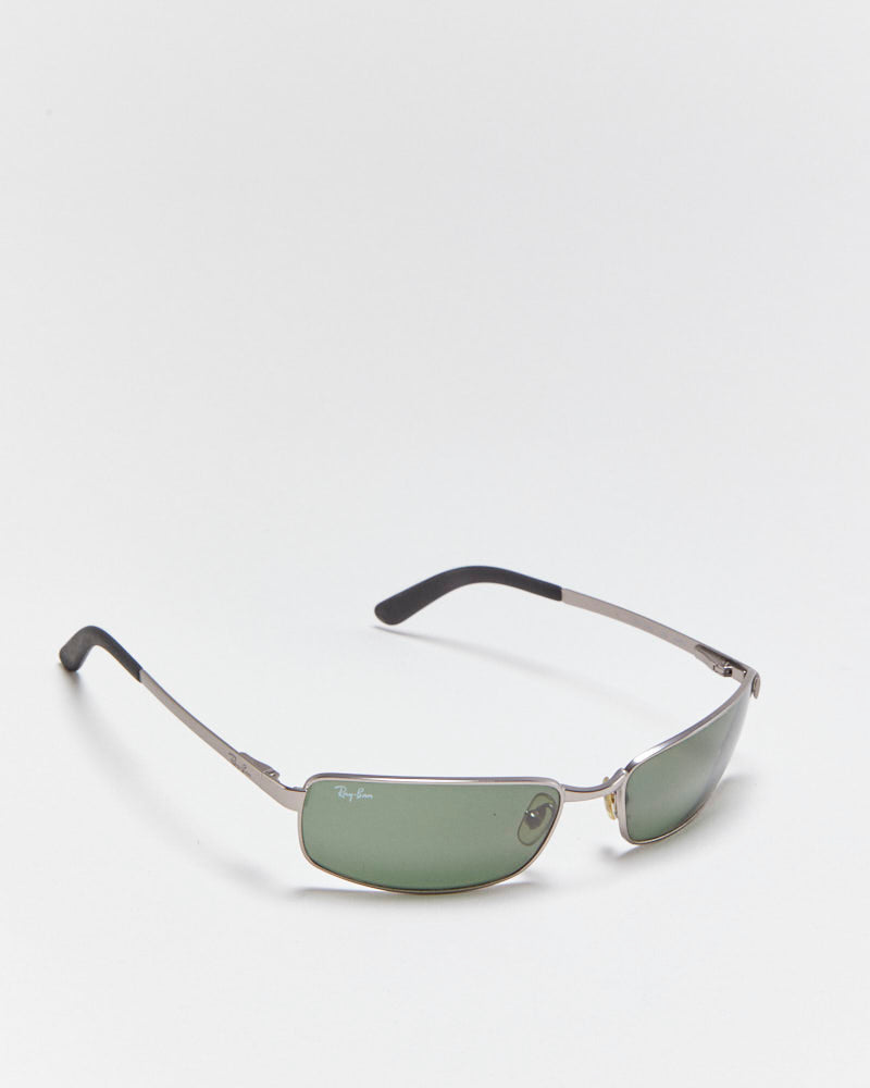 Vintage Ray-Ban Gunmetal Slim Wrap Sunglasses