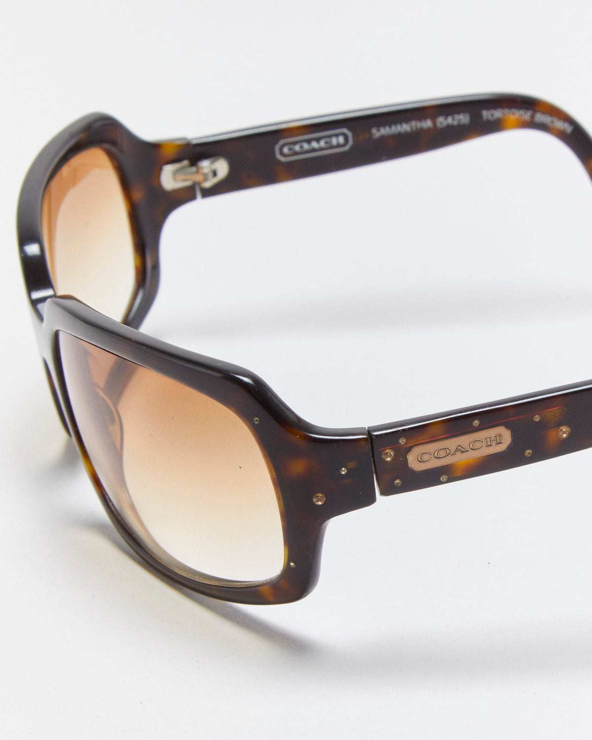 Vintage Y2K 00s Coach 'Samantha' Tortoise Shell Sunglasses