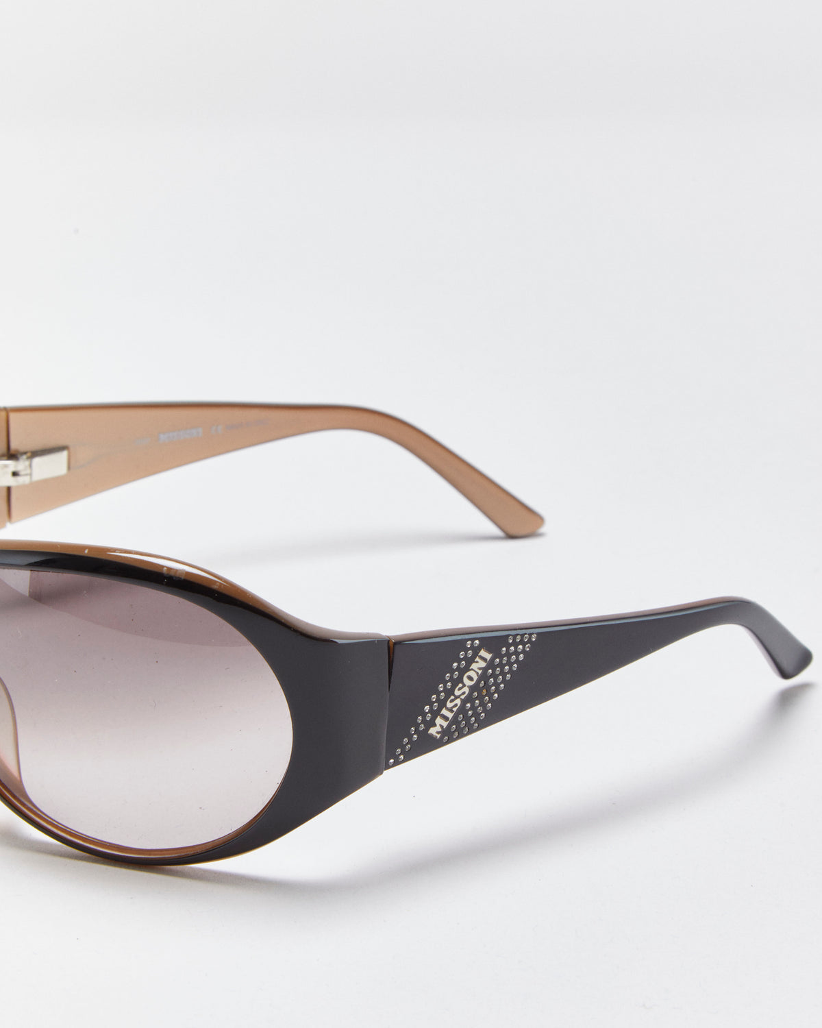 Vintage Y2K 00s Missoni Round Wrap Sunglasses